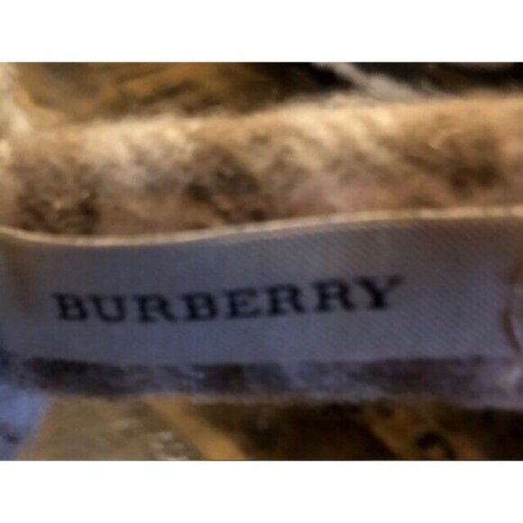 PREOWNED $236 BURBERRY PINK CASHMERE NOVA CHECK EARMUFFS - Picture 5 of 7